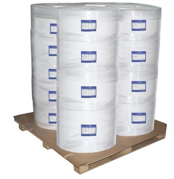 Self Adhesive Paper Semi Gloss Sticker Jumbo Rolls