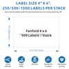 White Waterproof 4"x6" 500 Pcs Thermal Shipping Label Waybill Address Label Paper 4x6 Inch Direct Thermal Fanfold Shipping Label