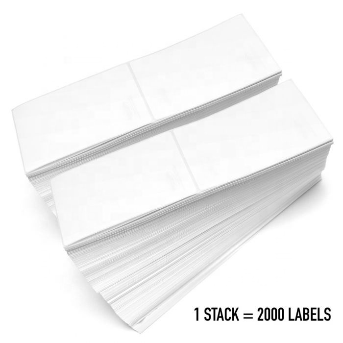 Zebra Thermal Printer Compatible 4" x 6" Fanfold 2000 Labels Per Stack Direct Thermal Fan Fold 4x6 Label