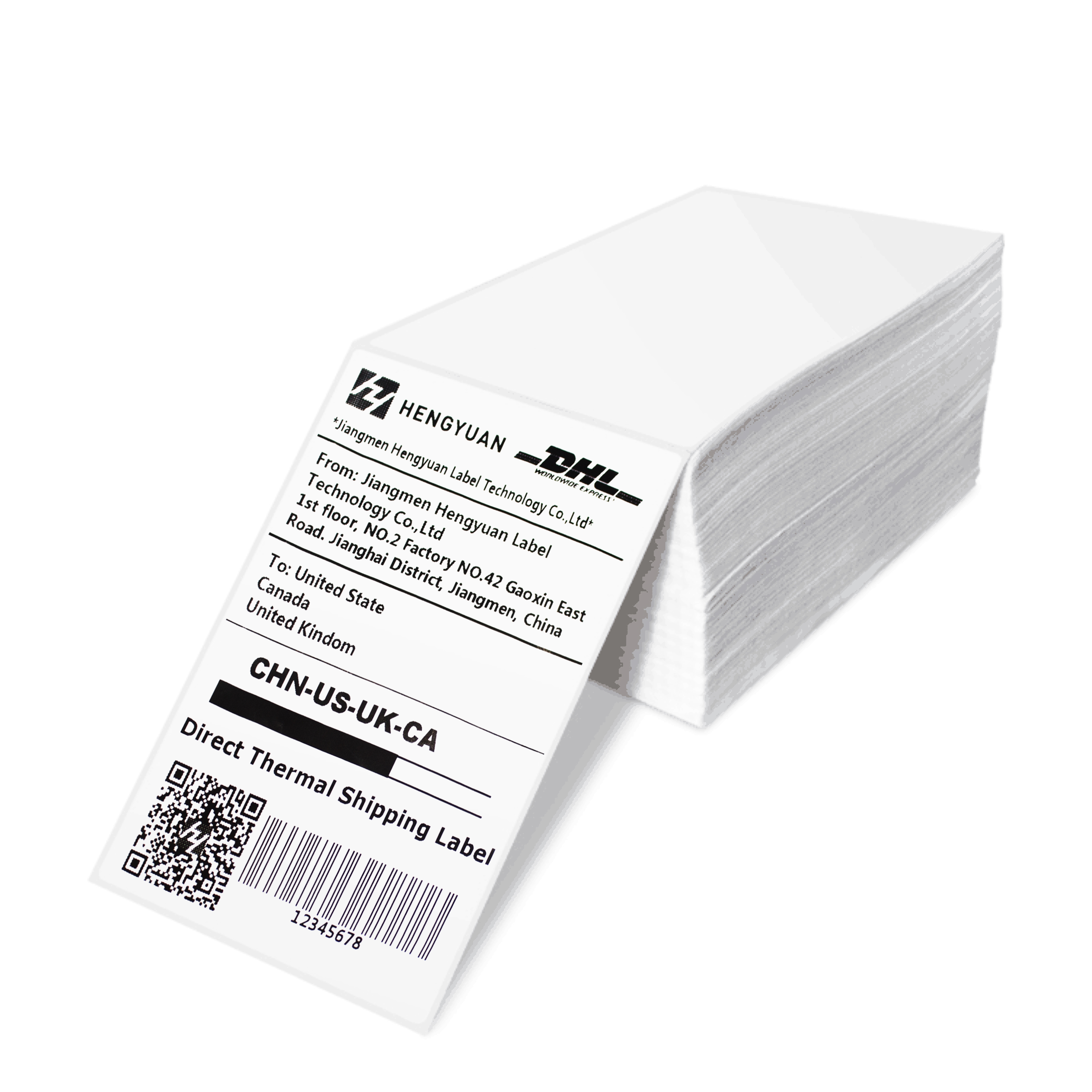 4x6 Fanfold Direct Thermal Labels Shipping Label