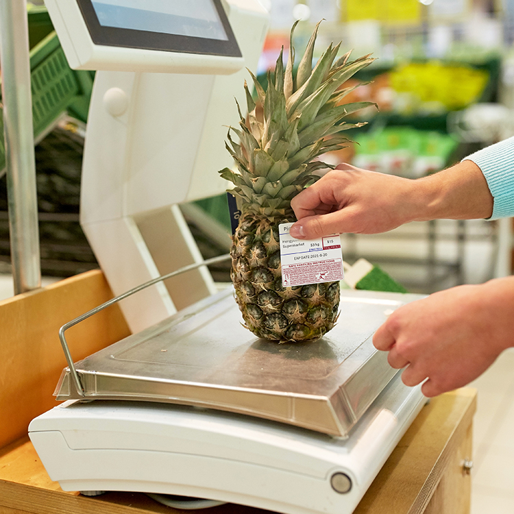 Weighing scale label