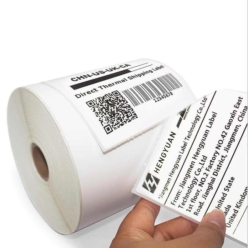 100x150 Heat Sensitive Adhesive Shipping Stickers Roll 
