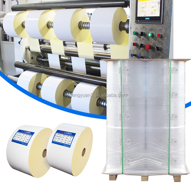 Semi Glossy Label Jumbo Roll Art Paper 80g Hotmelt Glue Self Adhesive Jumbo Roll Label