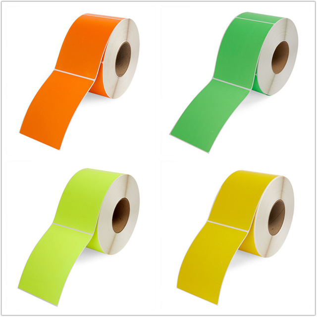 Food Sticker High Quality Wax Ribbon Request Color Printing Self Adhesive Paper Packaging Labels Thermal Transfer Label Roll