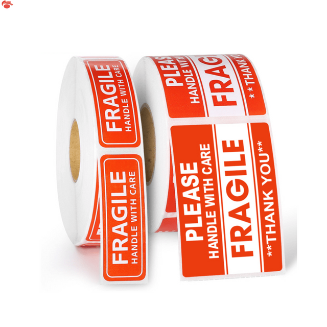 Custom Printing Warning Shipping label Fragile Stickers 3x2