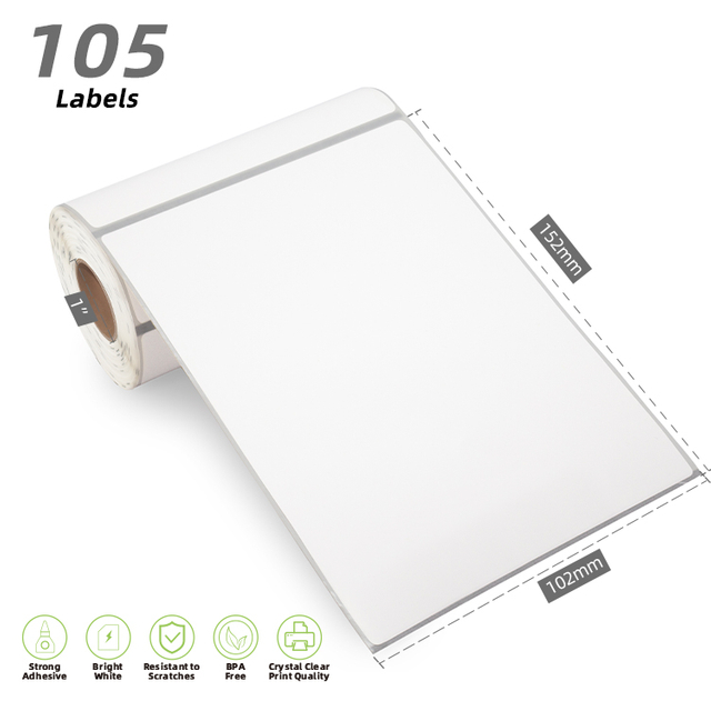 Protable shipping labe 4x6 inch direct thermal shipping label Mobile label sticker roll 