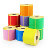 Printed Adhesive Paper Colored Shipping Label 4x6 100x150 A6 Thermal Transfer Label Sticker Roll