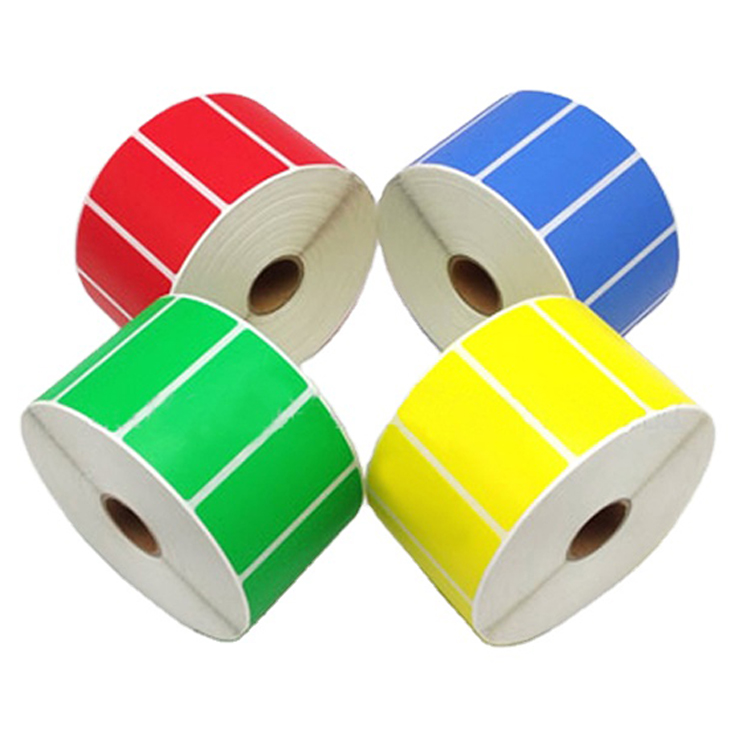 Blank Colorful Thermal Transfer Warning Sticker Labels Adhesive Direct Thermal Printed Label Roll