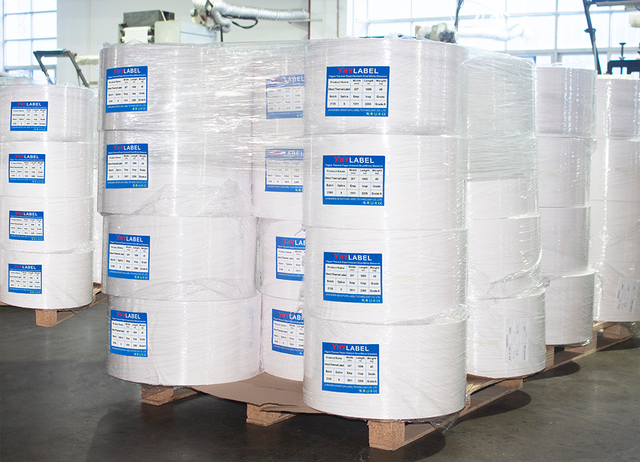 Factory Supply Synthetic PP BOPP PET Inkjet Matt Silver Self Adhesive Thermal Label Paper Jumbo Roll