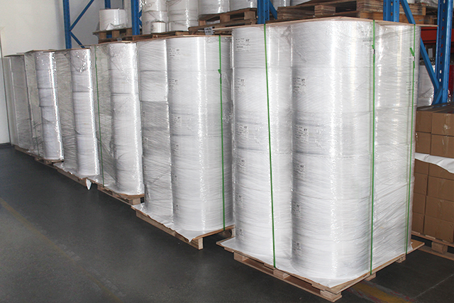 80gsm Semi Gloss Paper Self Adhesive Sticker Matte Coated Thermal Label Printing Jumbo Rolls