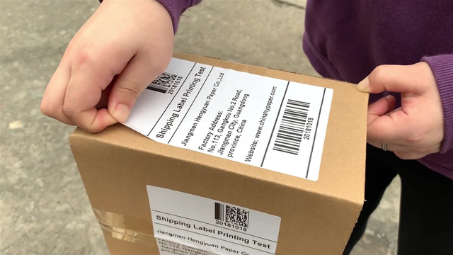 Self adhesive blank shipping direct thermal label roll 4x6 for zebra barcode label printer