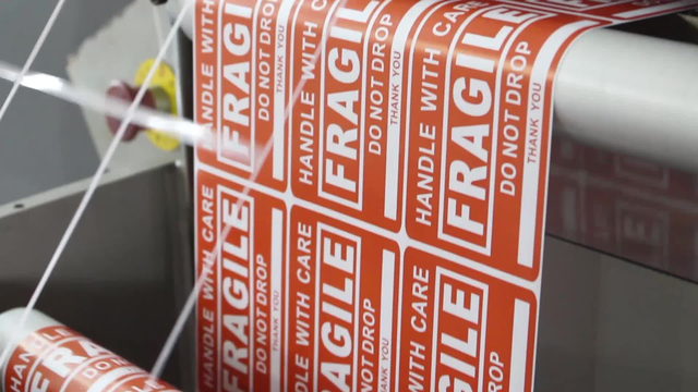 Pre-printed Self Adhesive Paper Labels Roll Semi Glossy Custom Color Printing Thermal Transfer Barcode Label Sticker 