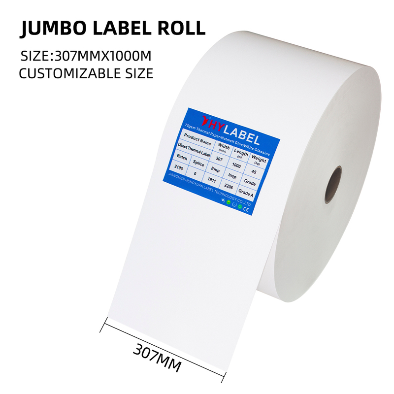 Semi Glossy Shipping Label Jumbo Roll Raw Material Jumbo Rolls Self Adhesive Paper