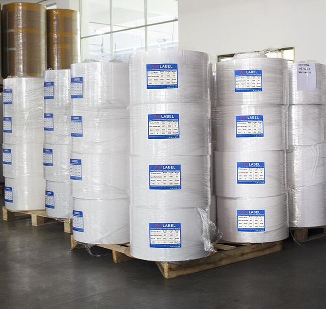Factory White BOPP Label Jumbo Roll Self Adhesive