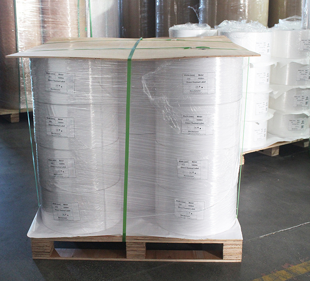 Direct Thermal Label Jumbo Roll Semi Glossy Jumbo Roll Sticker Self Adhesive Paper