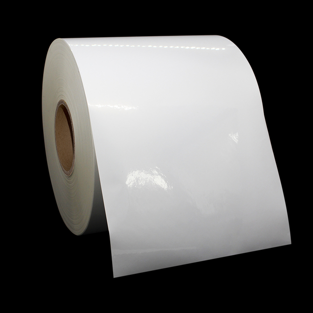 Hot sale PP BOPP PE PET film label stock raw material large format film sticker label stock material jumbo roll