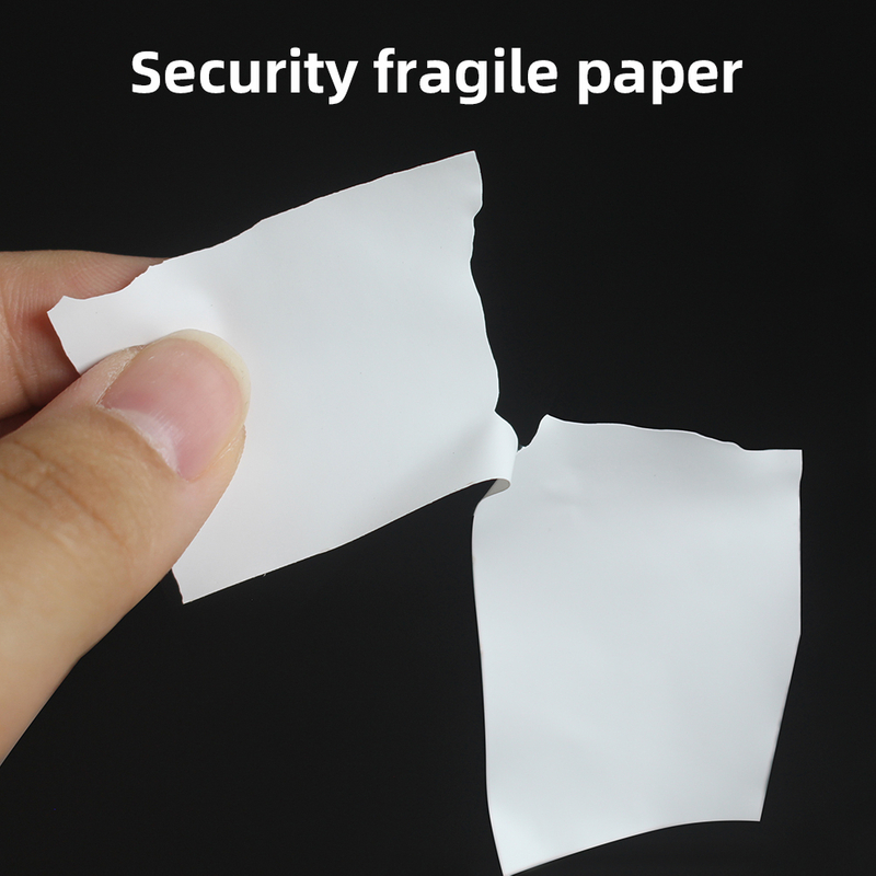 Fragile Paper Self Adhesive Destructible Paper Security Jumbo Rolls