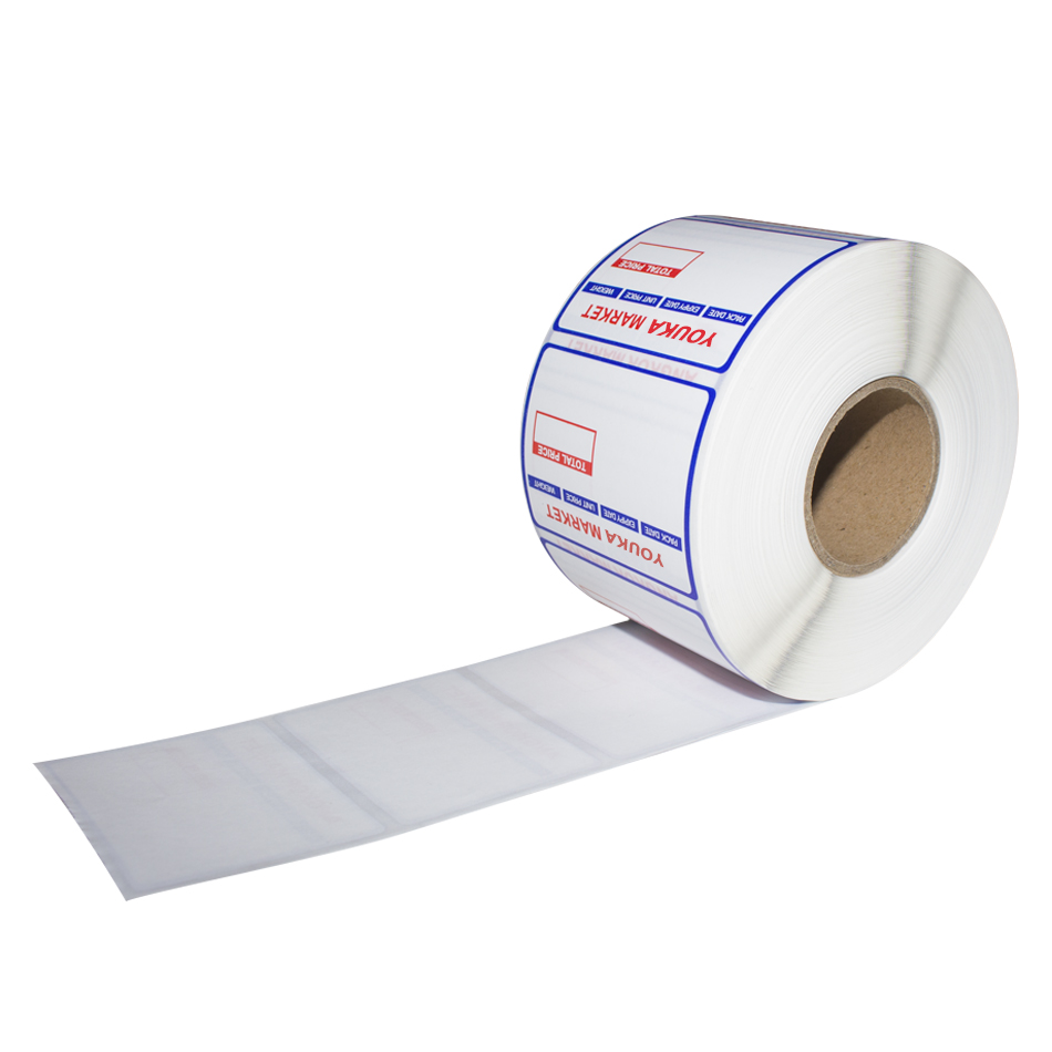 Self Adhesive 50*25 Supermarket waterproof Thermal Transfer Barcode Stickers labels
