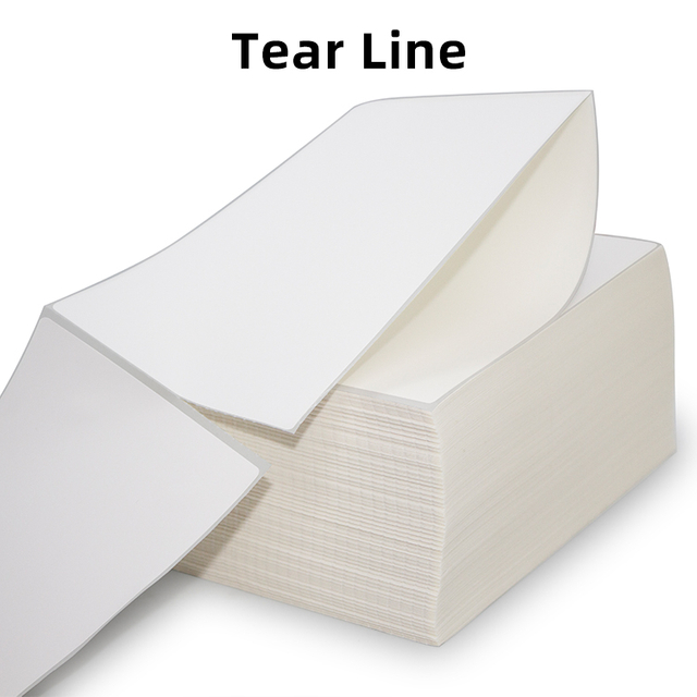 Permanent Adhesive 4x6 Thermal Labels Fanfold 500 stacks Perforation White Mailing Postage Shipping Labels Waybill Sticker