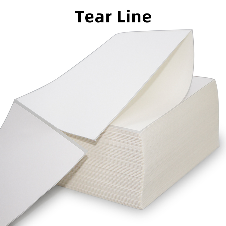 Blank White Waybill Sticker A6 Folded Thermal Label Sticker Paper 100x150 Roll Shipping Label 4x6 Fan Fold