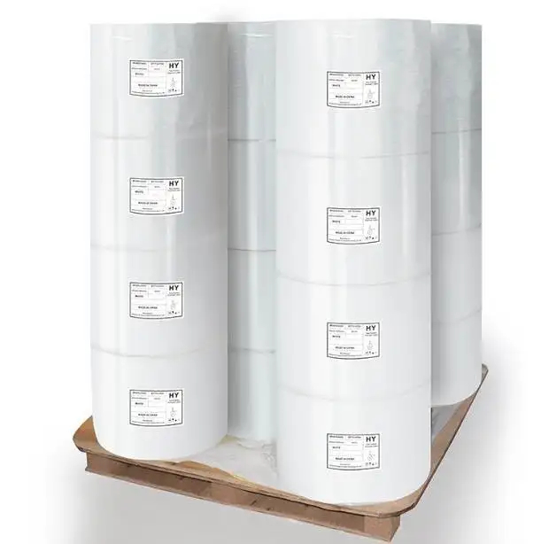 Direct Thermal PP 75 Mic Matte Thermal Polypropylene Label Jumbo Roll Adhesive Paper