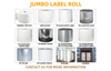 Bright Sliver PP label metallized film jumbo label roll sticker label stock material