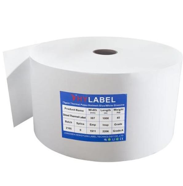 Self Adhesive Paper Semi Gloss Sticker Label Stock Raw Material Jumbo Rolls