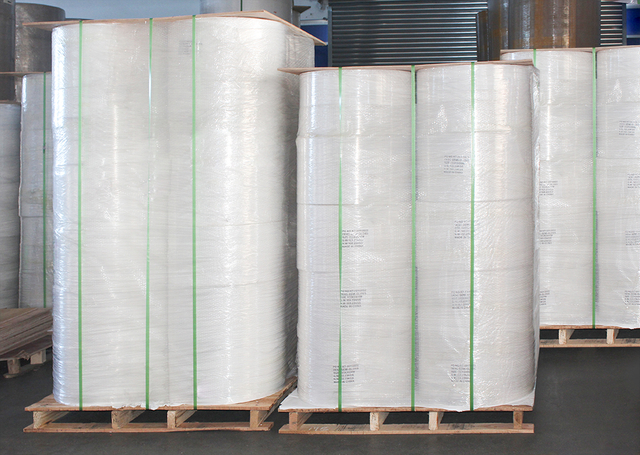 Self Adhesive Materials In Jumbo Roll Continuous Thermal Label Jumbo Rolls Semi Glossy Label