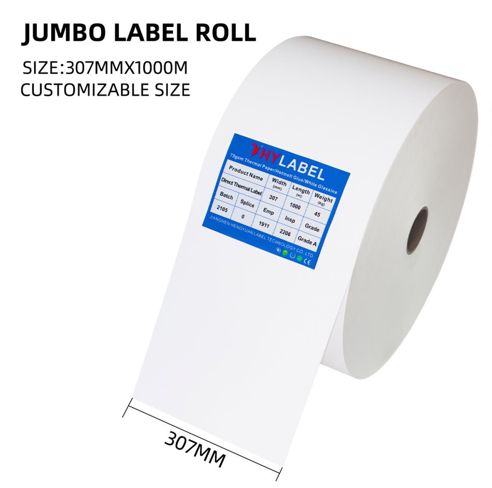Semi glossy label thermal transfer label thermal label in jumbo roll 