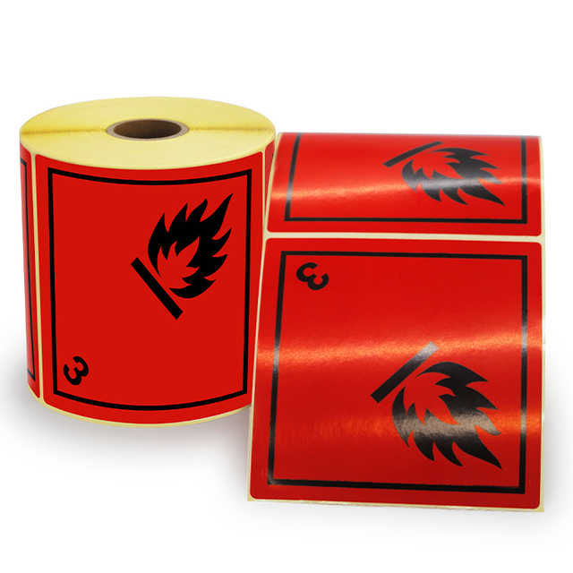 Custom Warning Fragile Stickers Semi Glossyt Label Custom Ptinted Sticker Roll