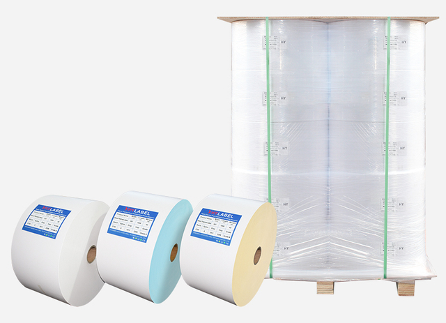 Semi Glossy Label Jumbo Roll Raw Material Coated Label 80 g Self Adhesive Label Roll