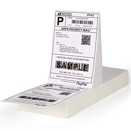 4X6 Thermal labels direct thermal adhesive label Fanfold 4" x 6"x2000 labels
