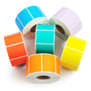 Printed Adhesive Paper Colored Shipping Label 4x6 100x150 A6 Thermal Transfer Label Sticker Roll