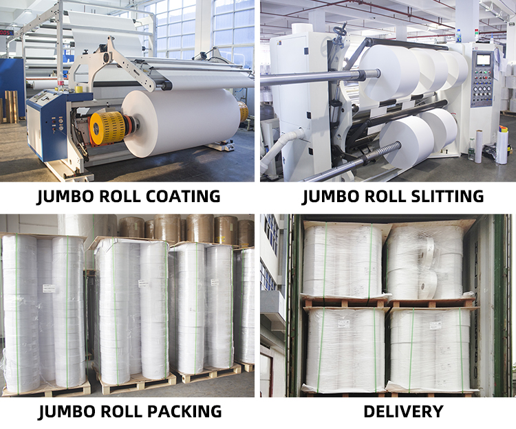 Factory Supply Self Adhesive Material Jumbo Rolls Top Coated Direct Thermal Label Material Paper 