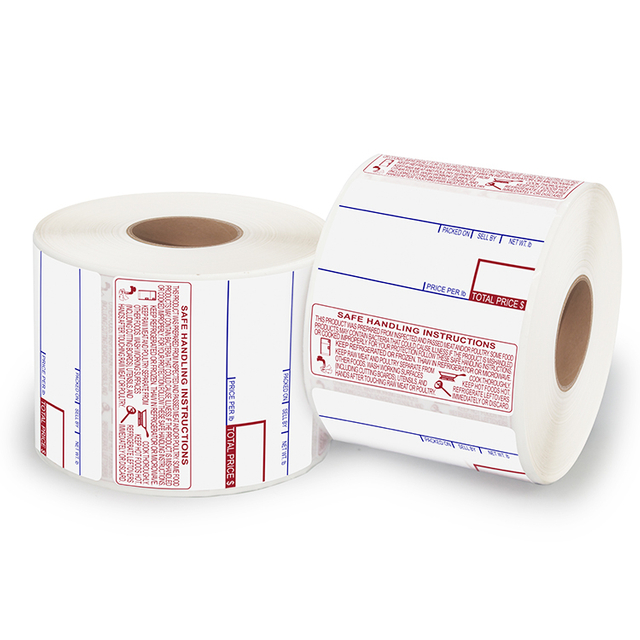 Color printed thermal label barcode sticker weighting scale label 58x40 60x40 for supermarket price label