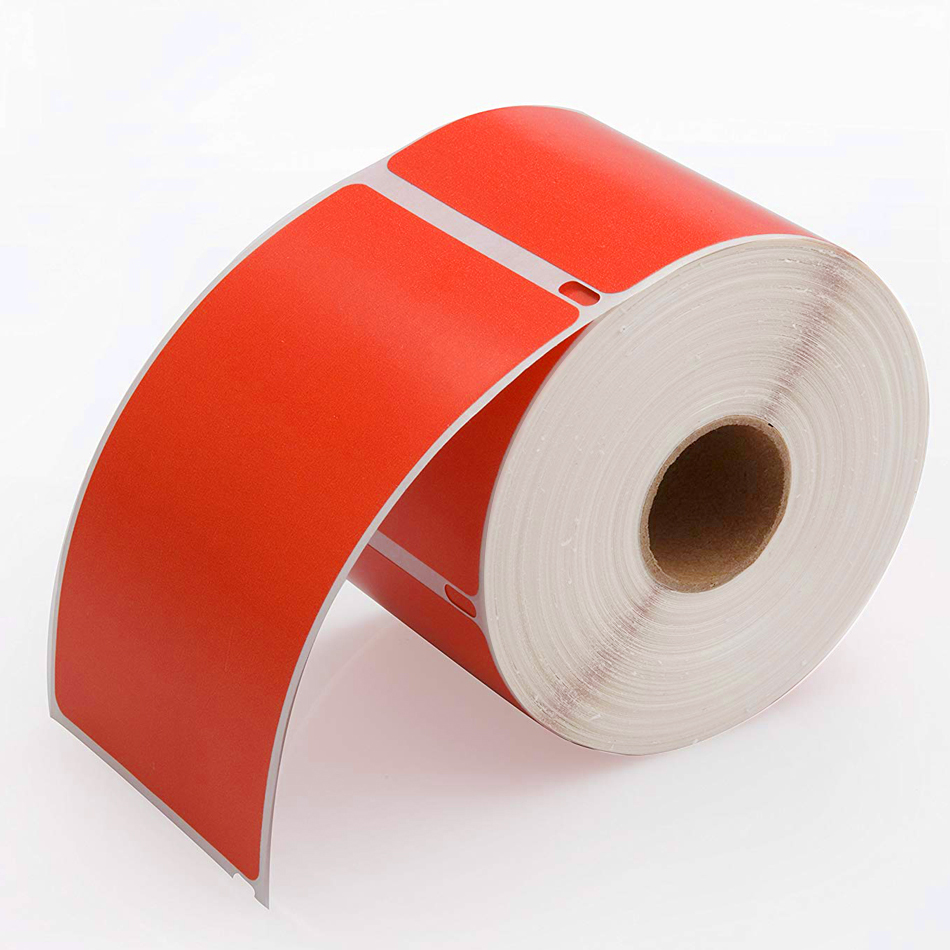 Pre-printed Self Adhesive Paper Labels Roll Semi Glossy Custom Color Printing Thermal Transfer Barcode Label Sticker 
