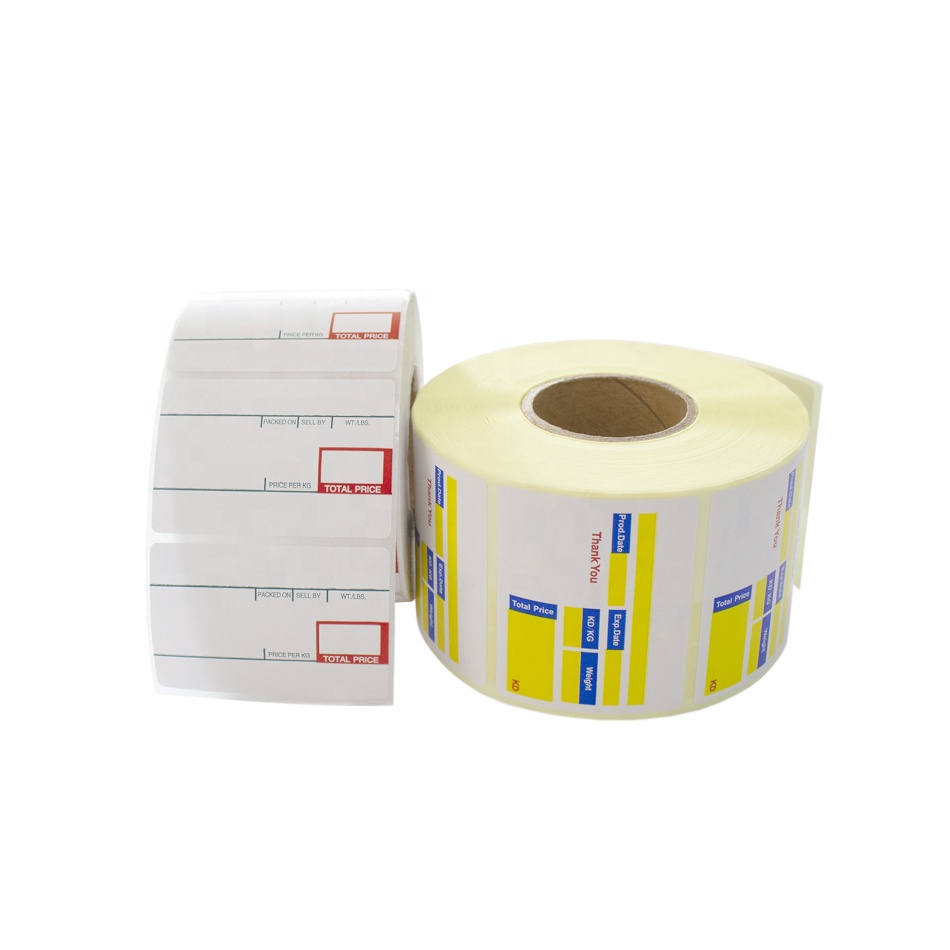 Free Sample High Quality Zebra Printer Self Adhesive Paper with Strong Glue Shipping Packaging Label Direct Thermal Sticker