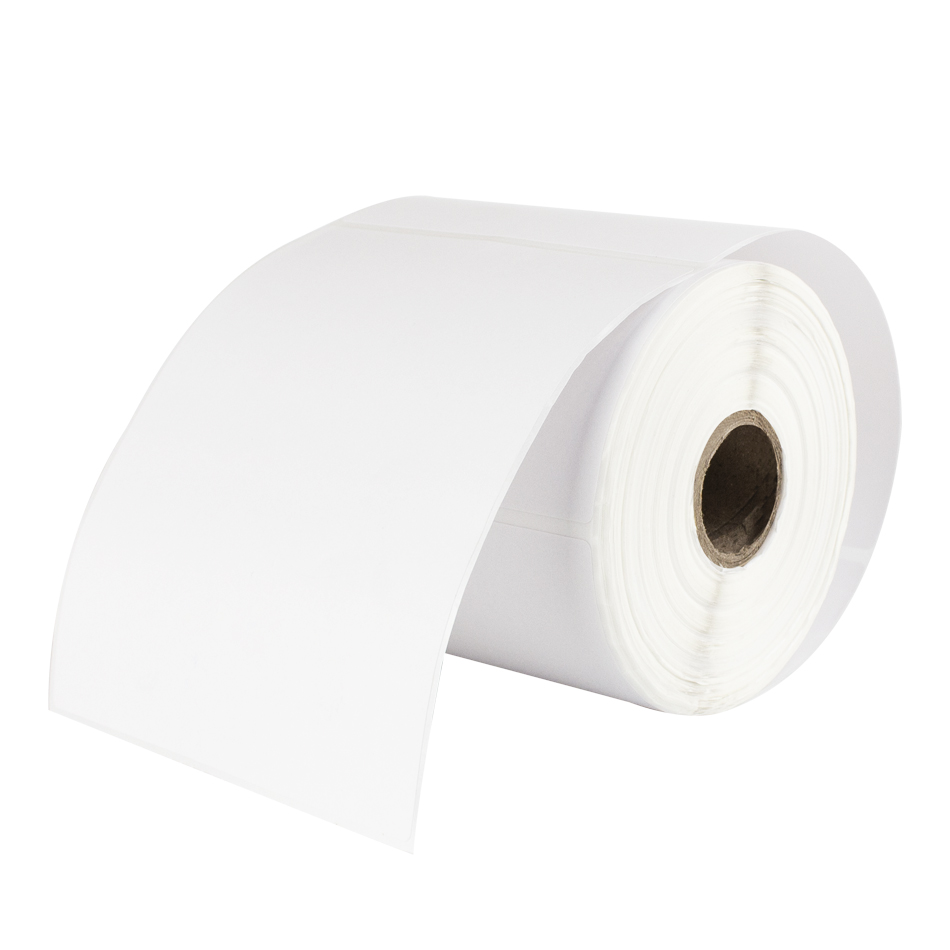 4"x6" Refrigerate Waterproof White Color Thermal Transfer Barcode Roll Custom Product Logo Paper Printing Self Adhesive Label