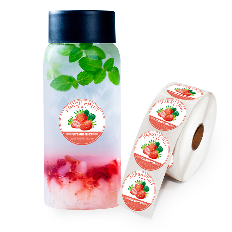 Custom Waterproof Food & Bottle Labels Jumbo Roll Material PP Stickers with Logo Printing 