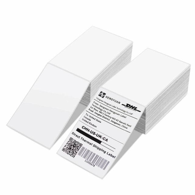 Factory Fanfold 4x6 Direct Thermal Sticker Labels Custom Label Thermal Shipping Labels Packaging Label