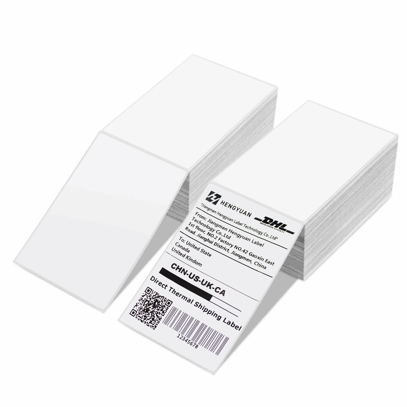 Factory Fanfold 4x6 Direct Thermal Sticker Labels Custom Label Thermal Shipping Labels Packaging Label
