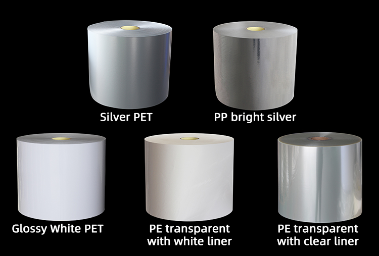 Customized Sizes Raw Material PET PP PE Jumbo Roll Label Sticker
