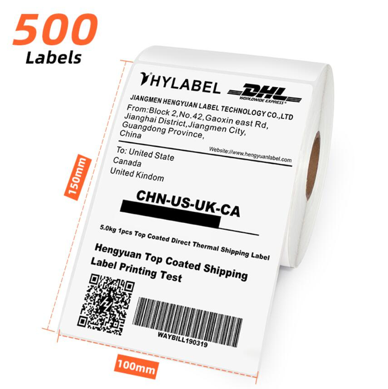 Factory 4*6 inch Direct Thermal Label Self Adhesive Stickers Shipping Barcode Label 