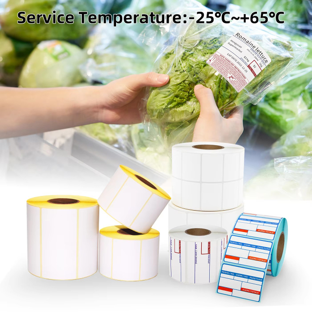 Direct Thermal Synthetic Label Freezer Grade Food Label Roll